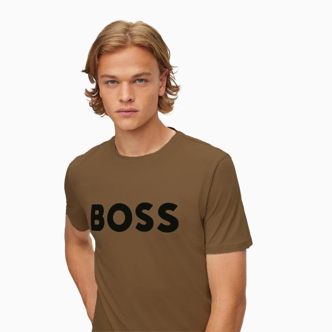 Men's Cotton Jersey T-Shirt With Rubber Print Logo