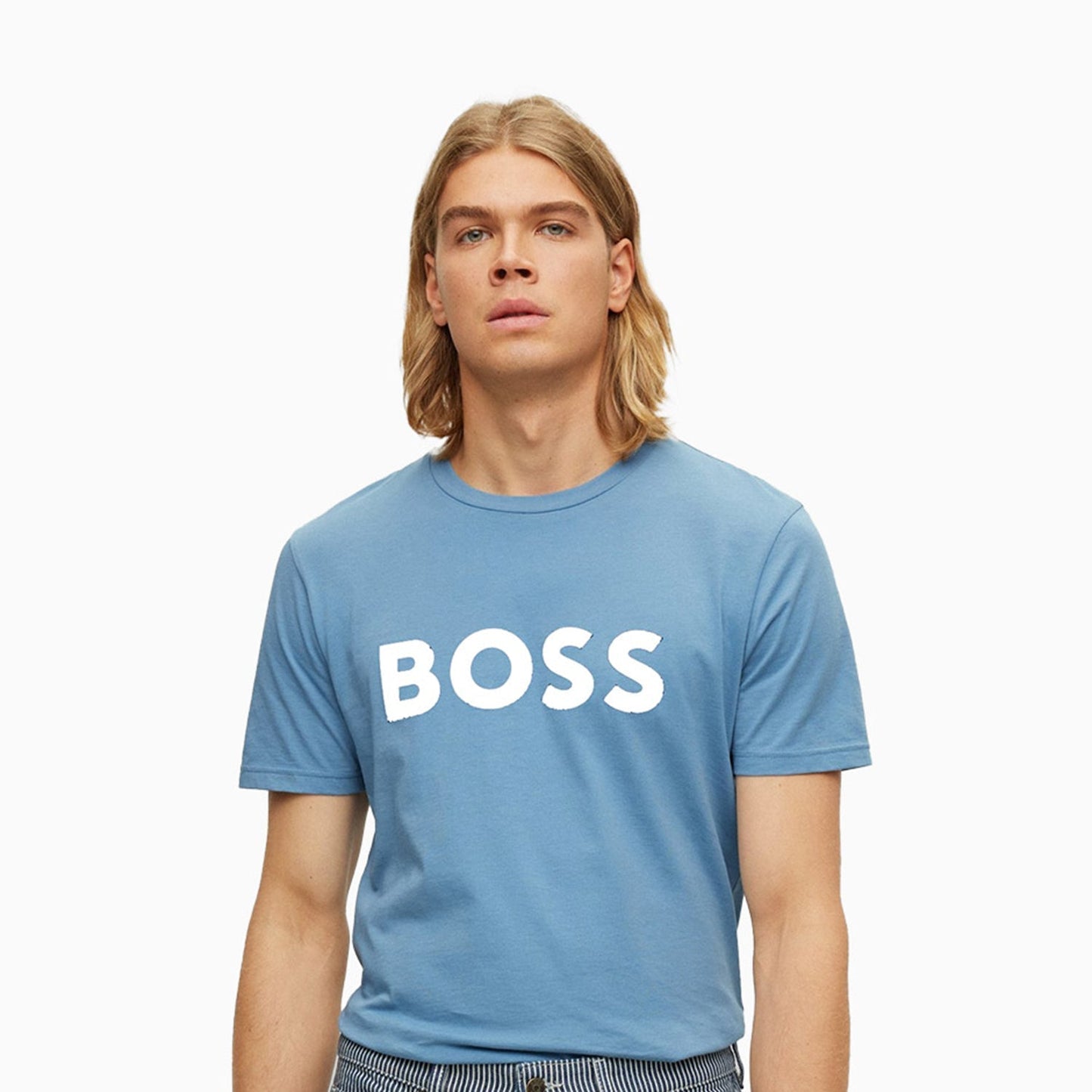 Men's Cotton Jersey T-Shirt With Rubber Print Logo