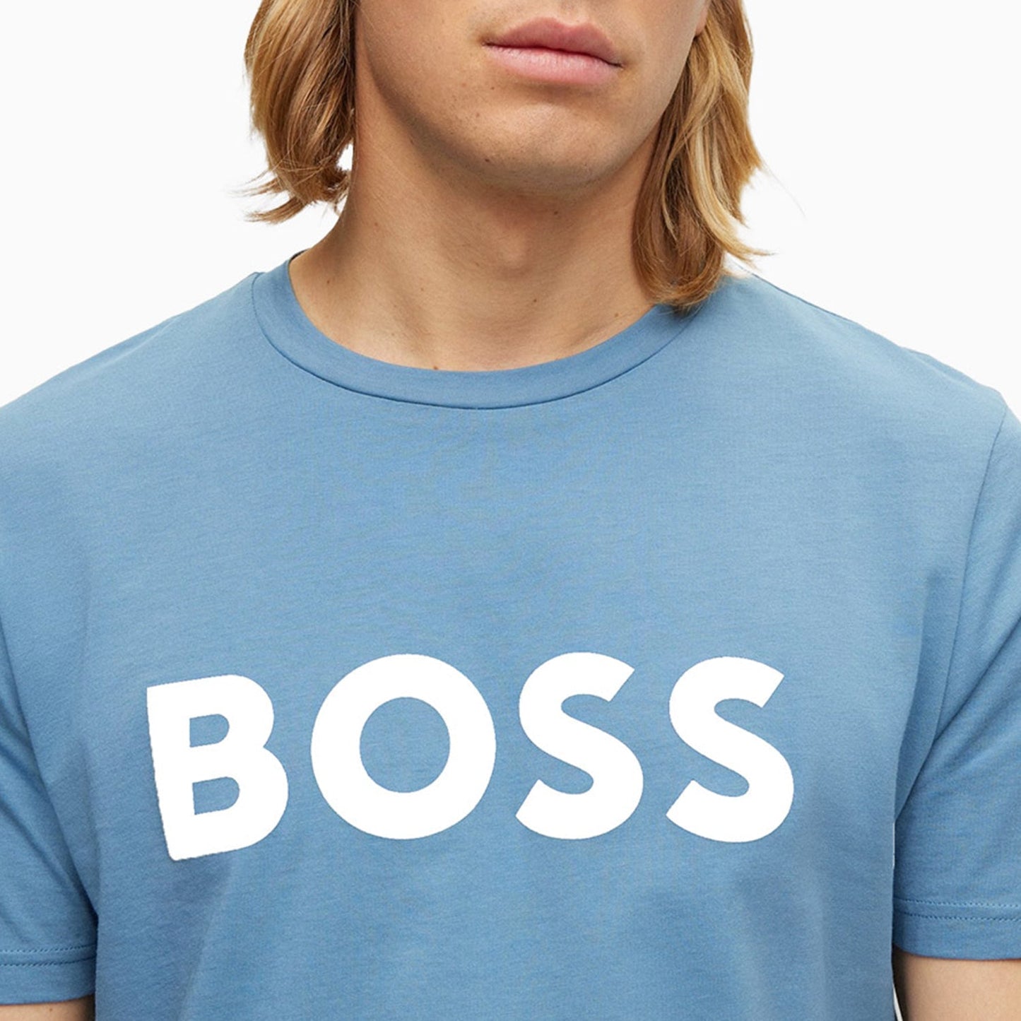 Men's Cotton Jersey T-Shirt With Rubber Print Logo