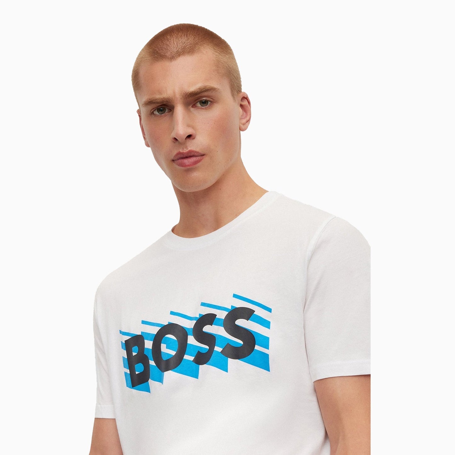Men's Cotton Jersey T-Shirt With Rubber Print Logo