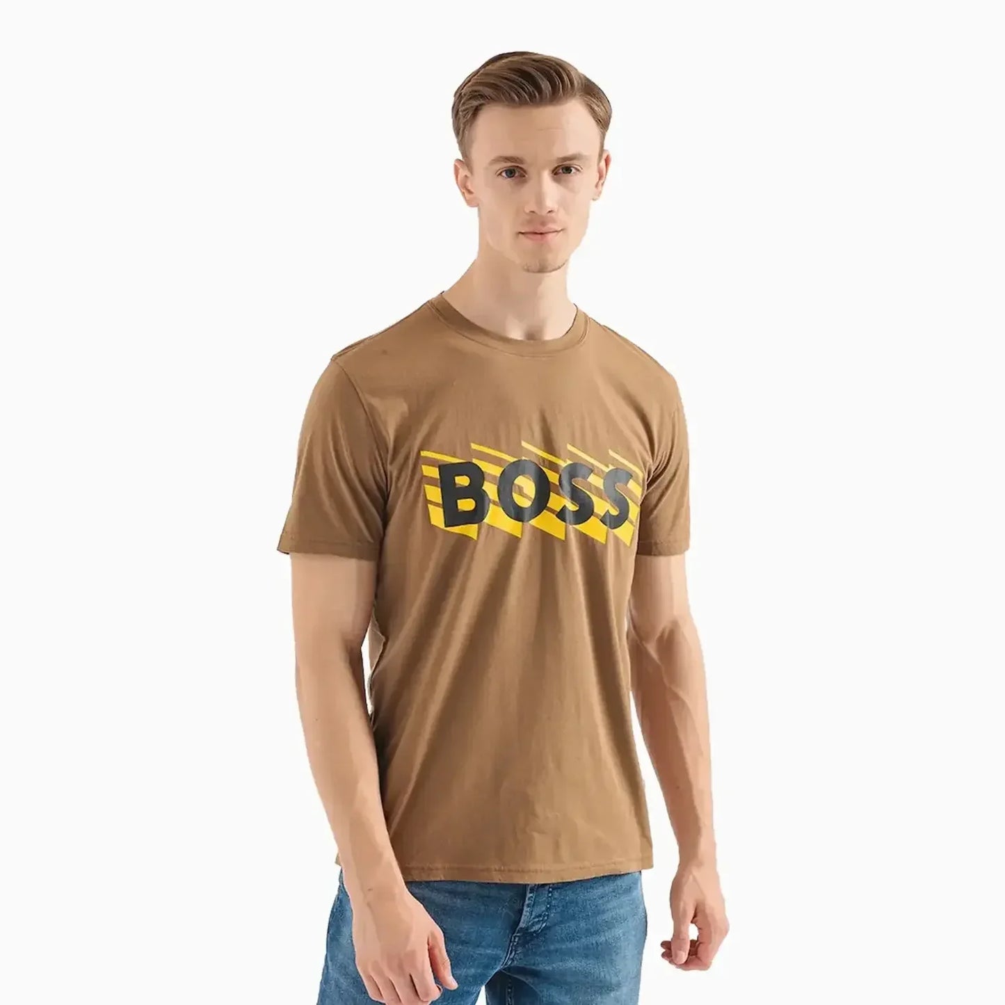 Men's Cotton Jersey T-Shirt With Rubber Print Logo