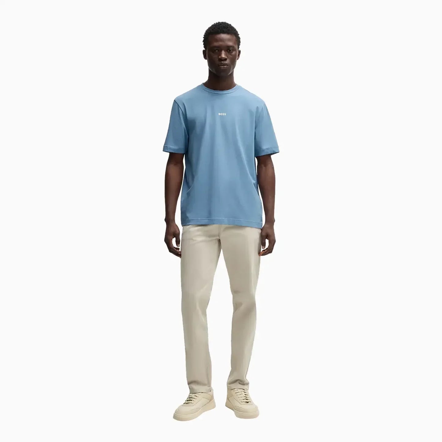 Men's Relaxed-Fit T-Shirt In Stretch Cotton With Logo Print