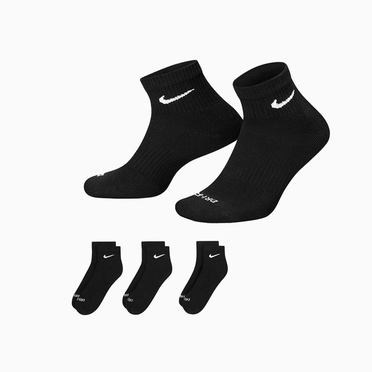 Men's Nike Everyday Plus Cushioned Ankle Socks (3 Pairs)