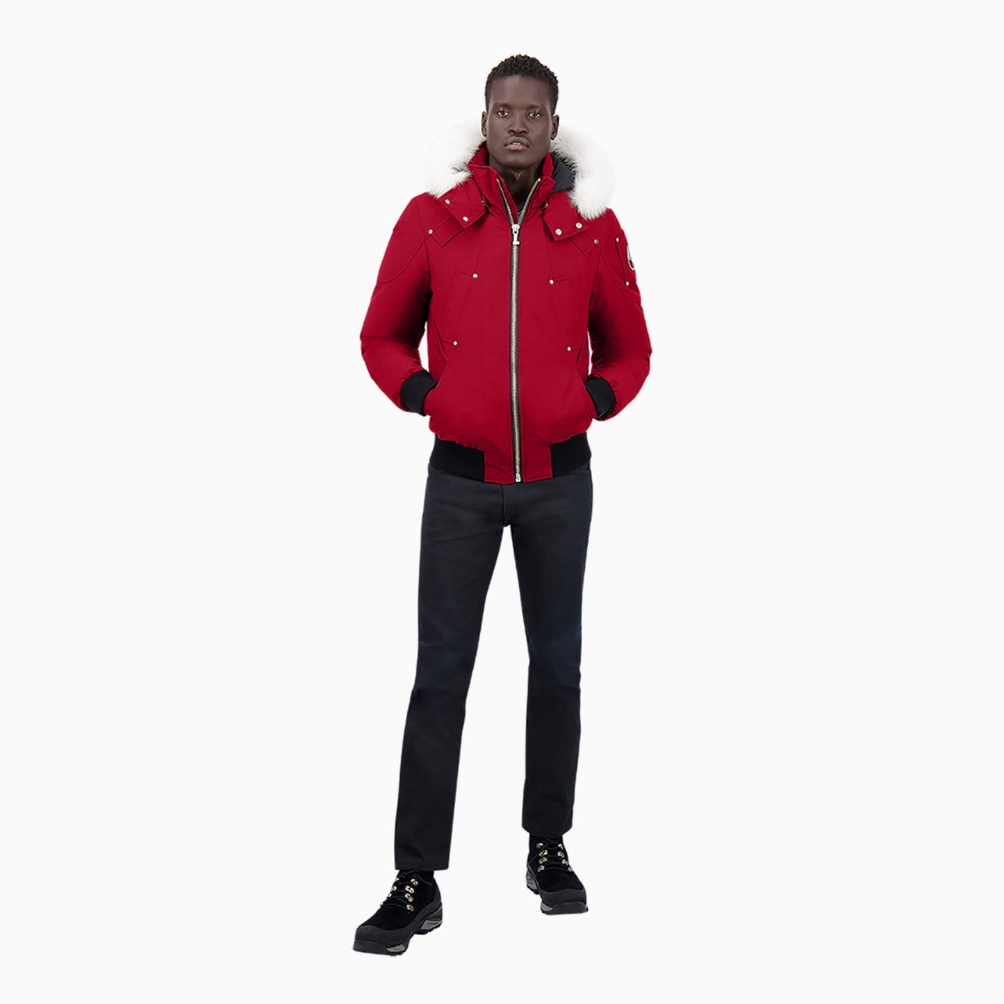 Men's Balistic Bomber Zip-Up Fur Jacket