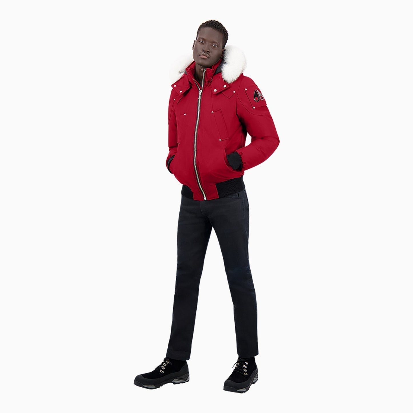 Men's Balistic Bomber Zip-Up Fur Jacket