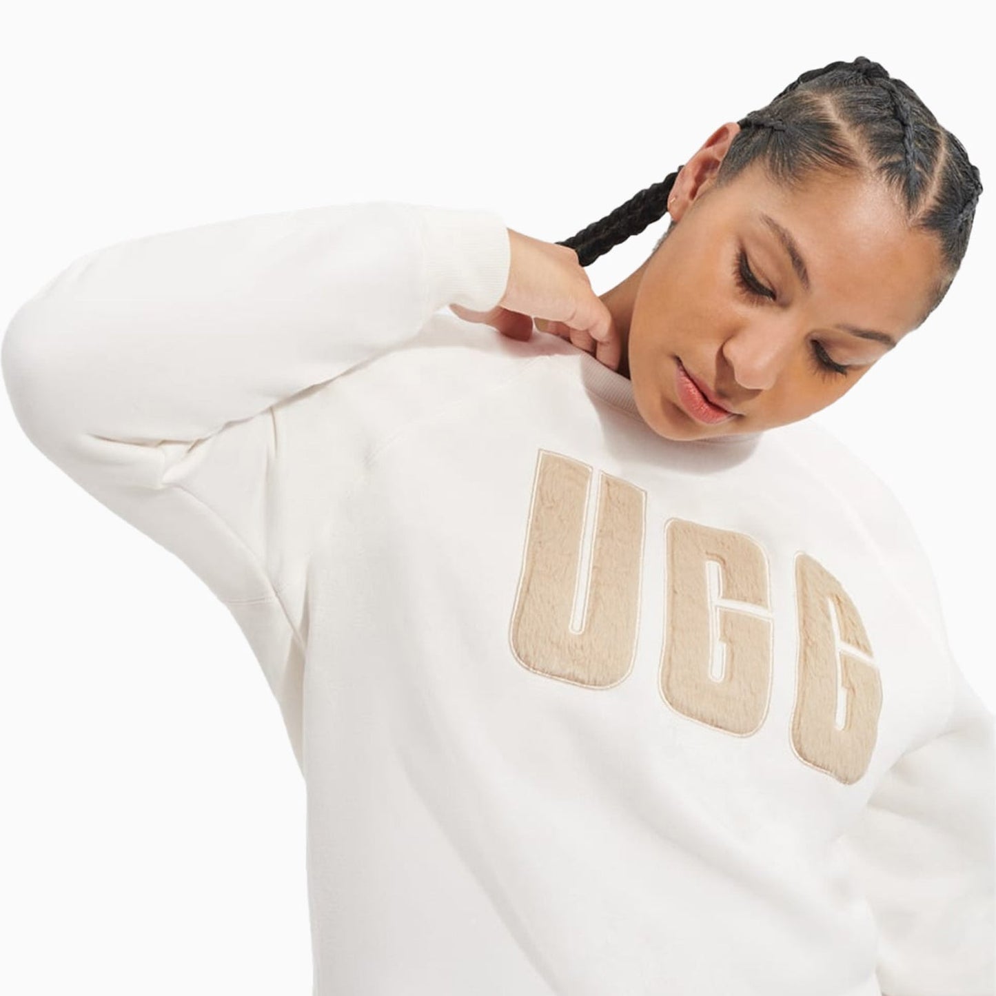 Women's Madeline Fuzzy Logo Crew Neck Sweatshirt
