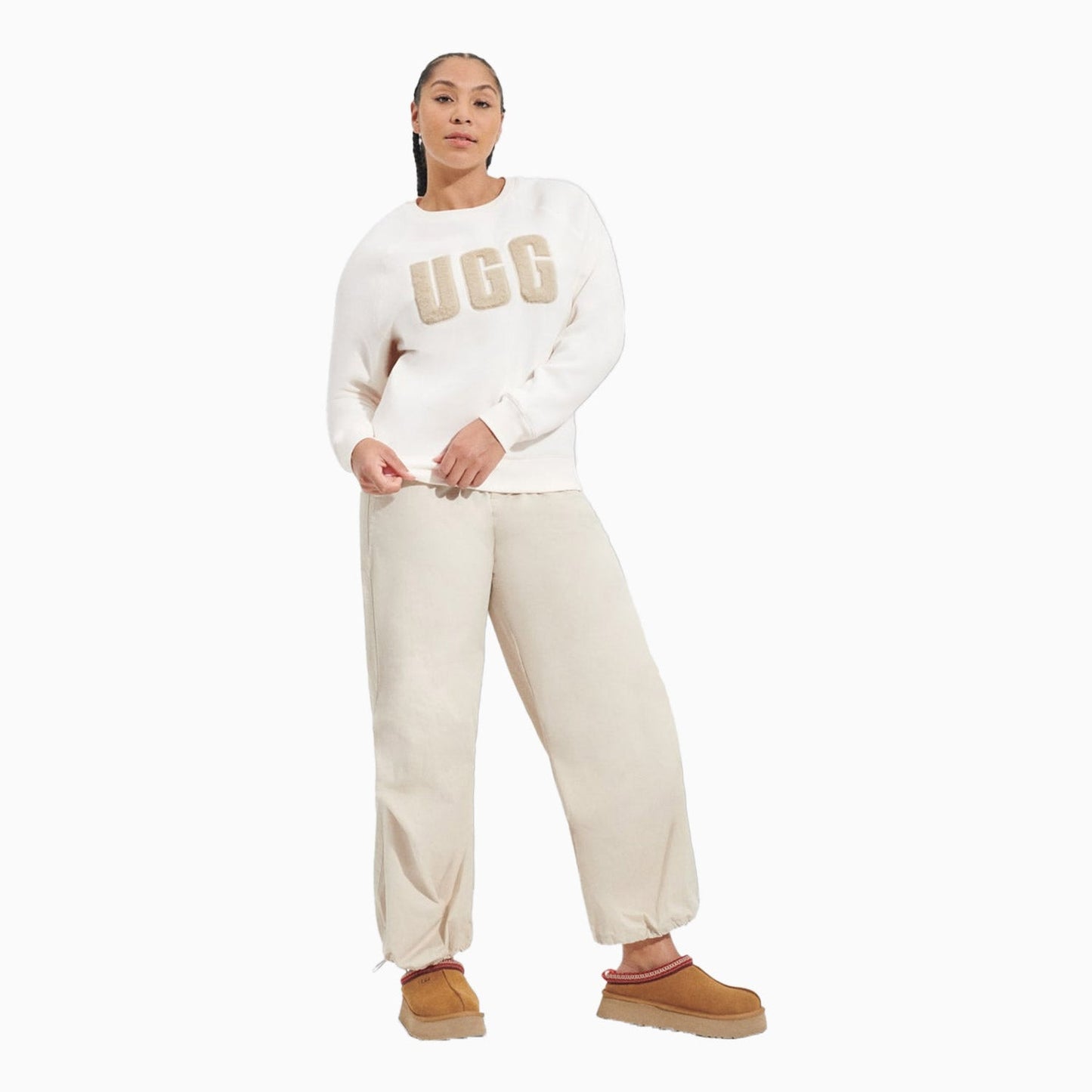 Women's Madeline Fuzzy Logo Crew Neck Sweatshirt
