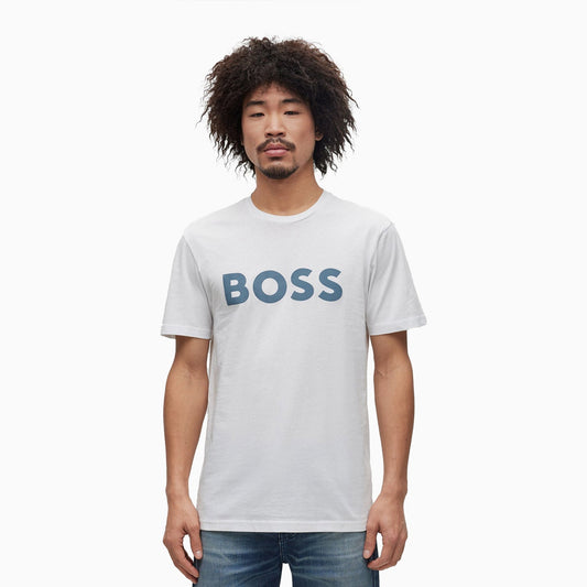 Men's Cotton Jersey With Rubber Print Logo T Shirt