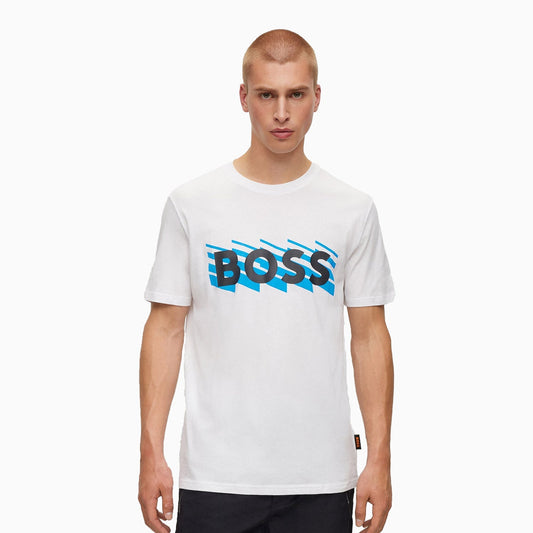 Men's Cotton Jersey T-Shirt  With Rubber Print Logo