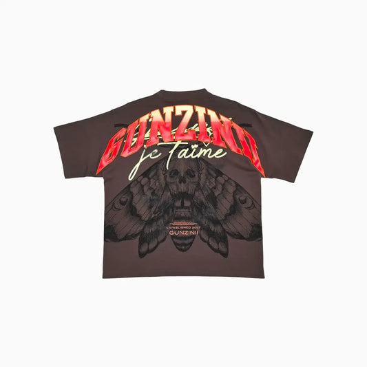 Men's Graphic Moth Print Oversized Streetwear T-Shirt