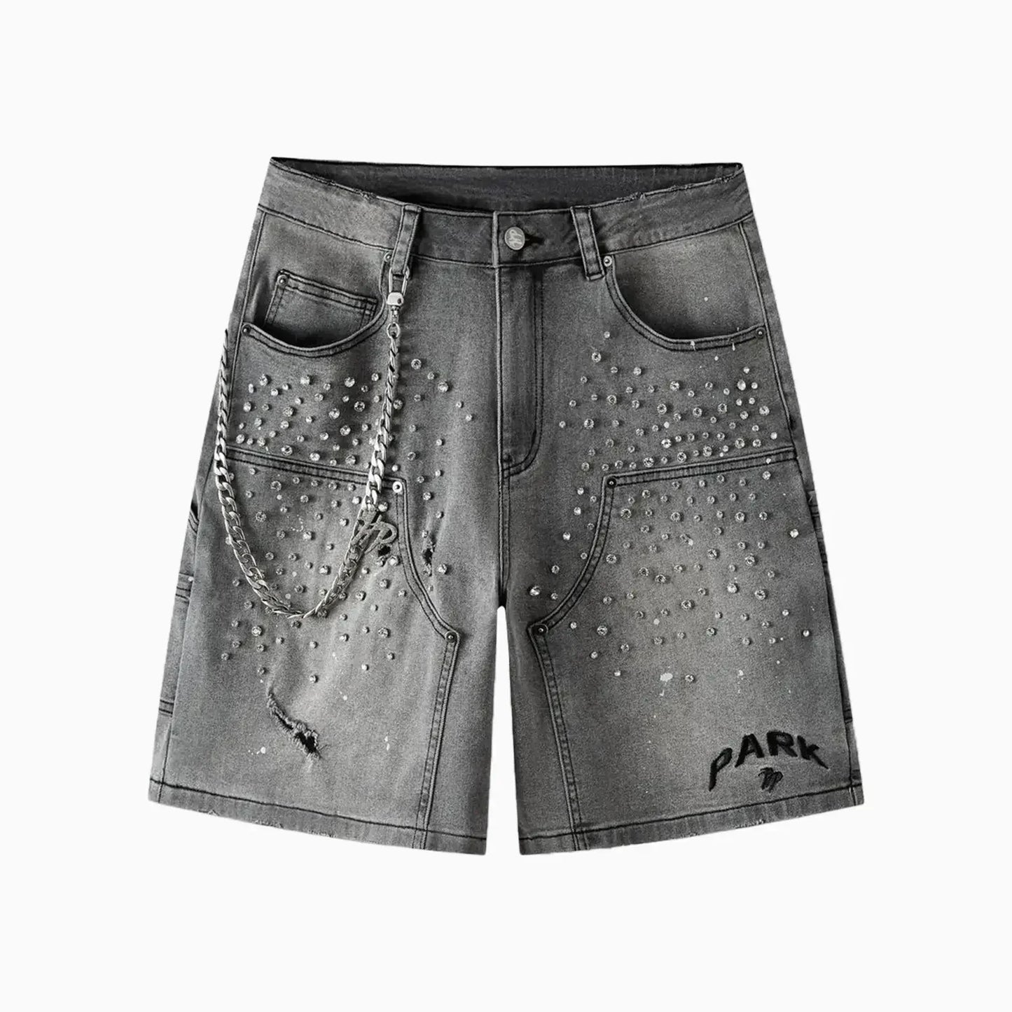 Men's Double Knee Denim Work Shorts