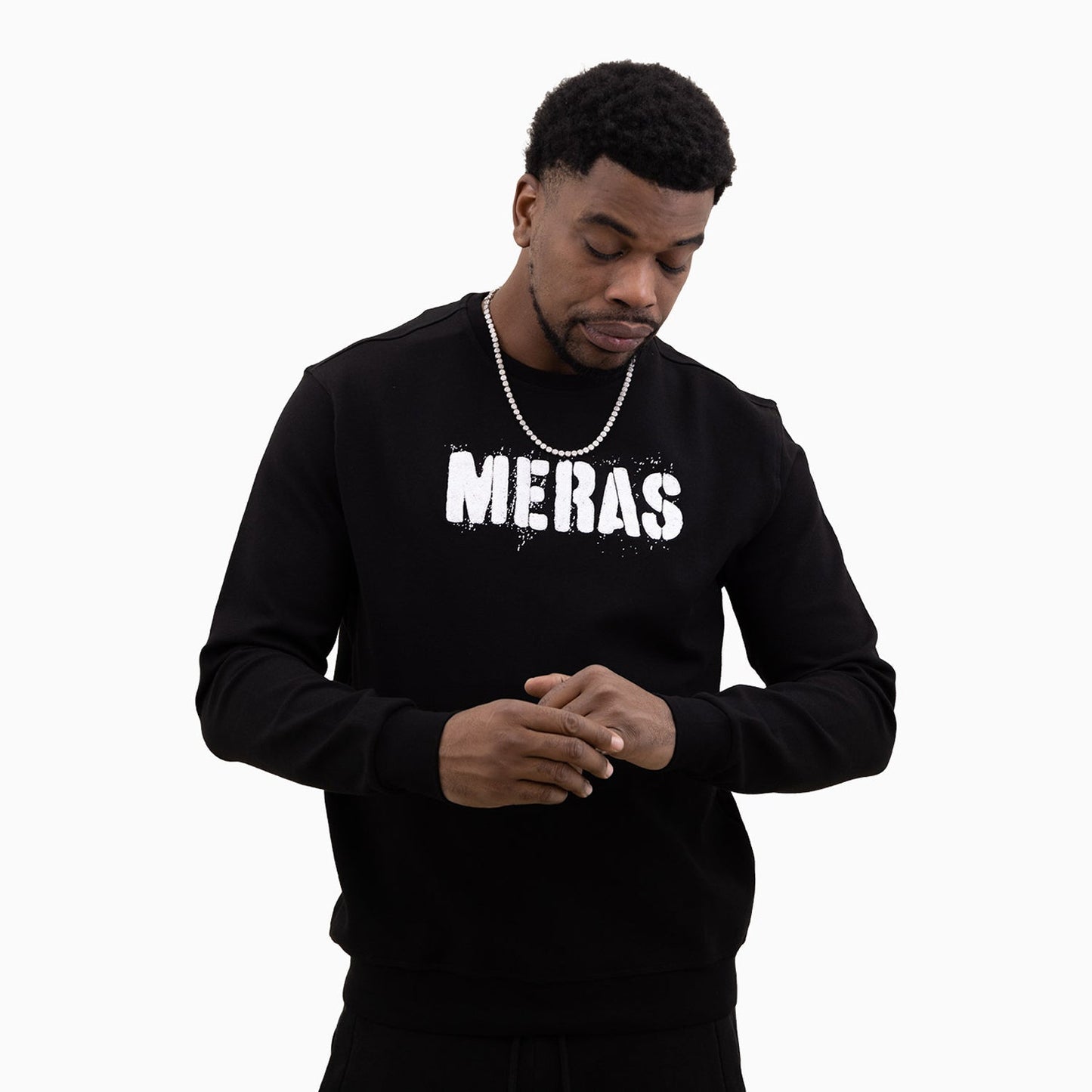 Men's Chenille Patch Crew Neck Sweatshirt