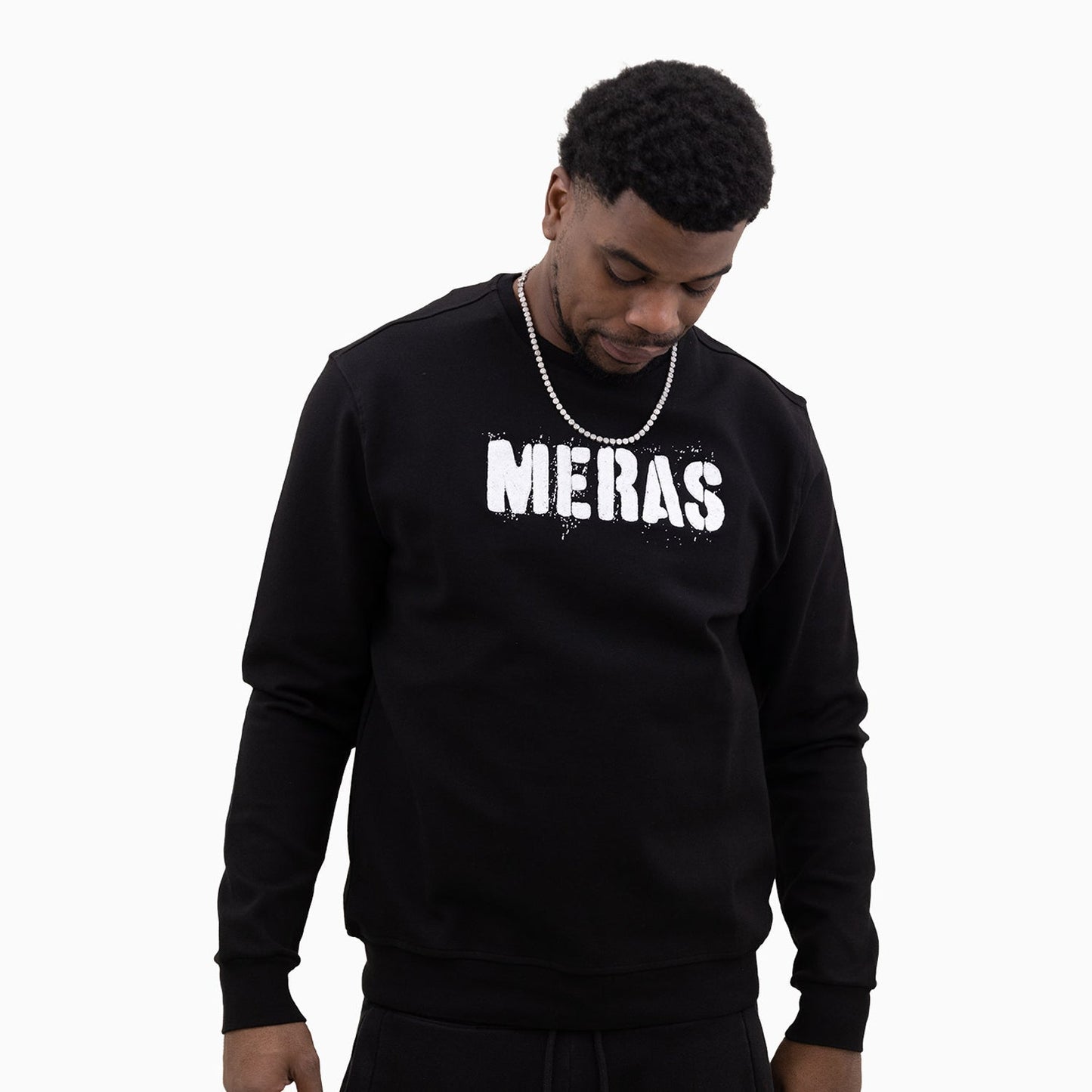Men's Chenille Patch Crew Neck Sweatshirt