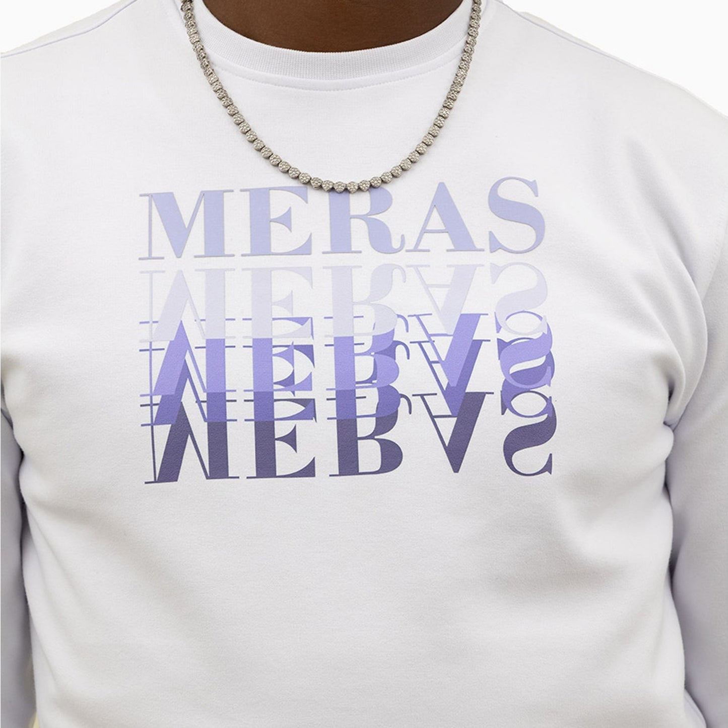 Men's Gradient Text Crew Neck Sweatshirt