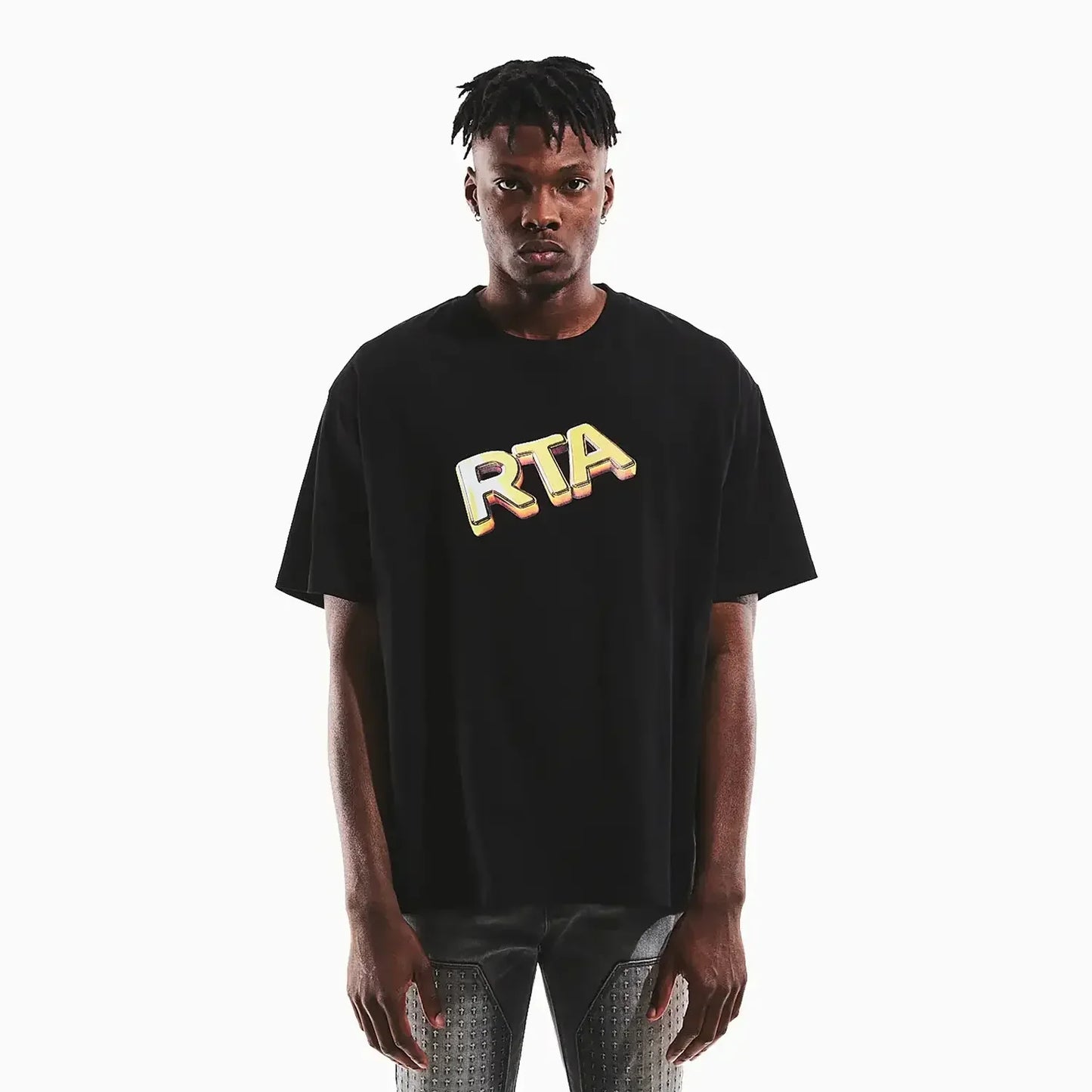 Men's Colin Oversized Black Cash Only T-Shirt