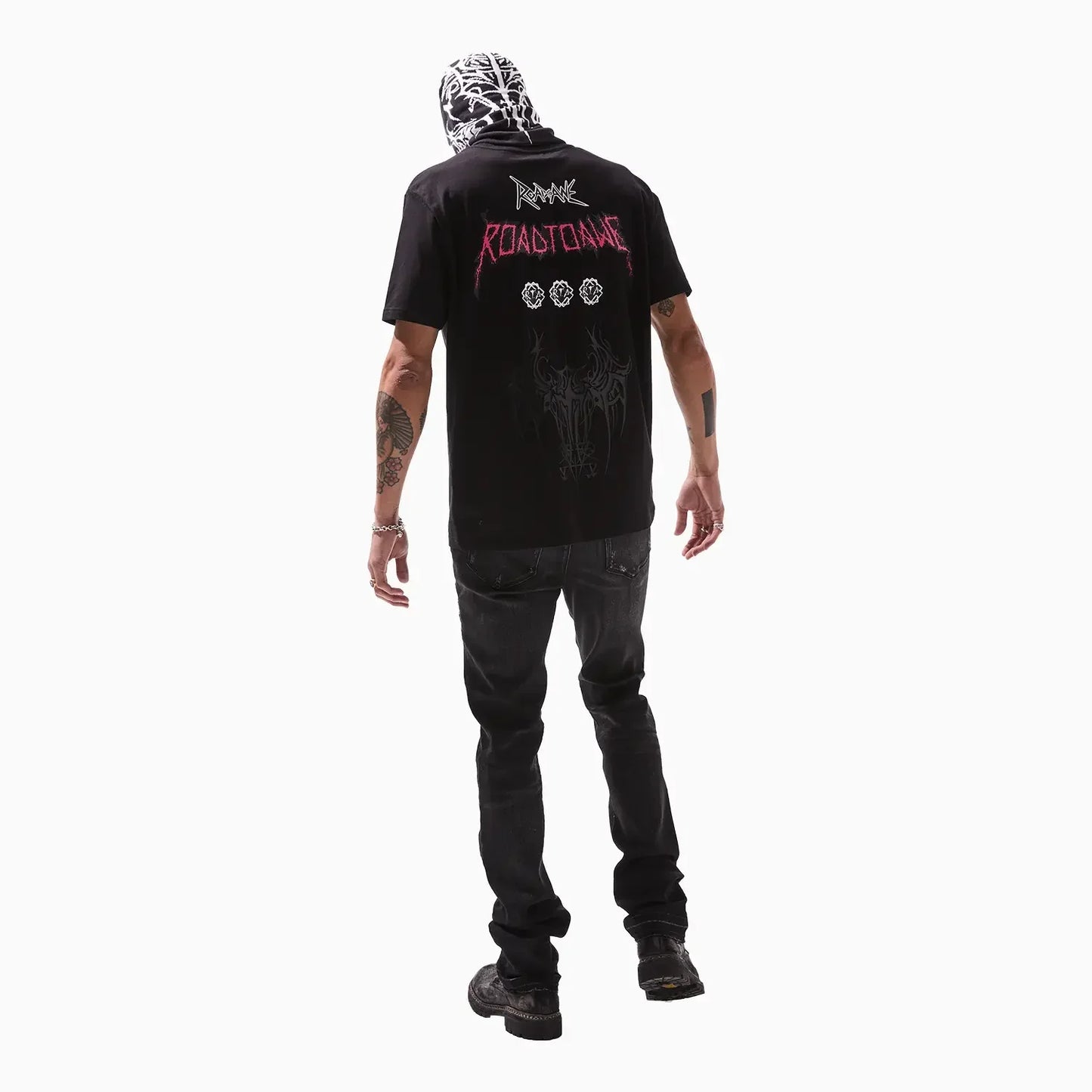 Men's Liam Black Cyber Metal T-Shirt