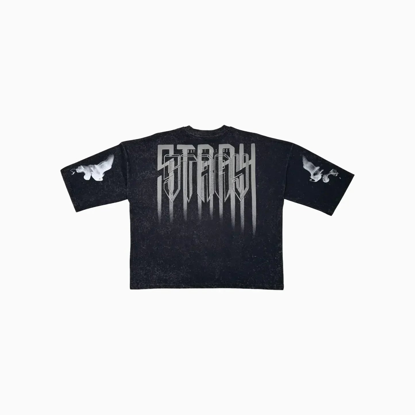 Men's Monarch Digital Skull Oversized Graphic T-Shirt