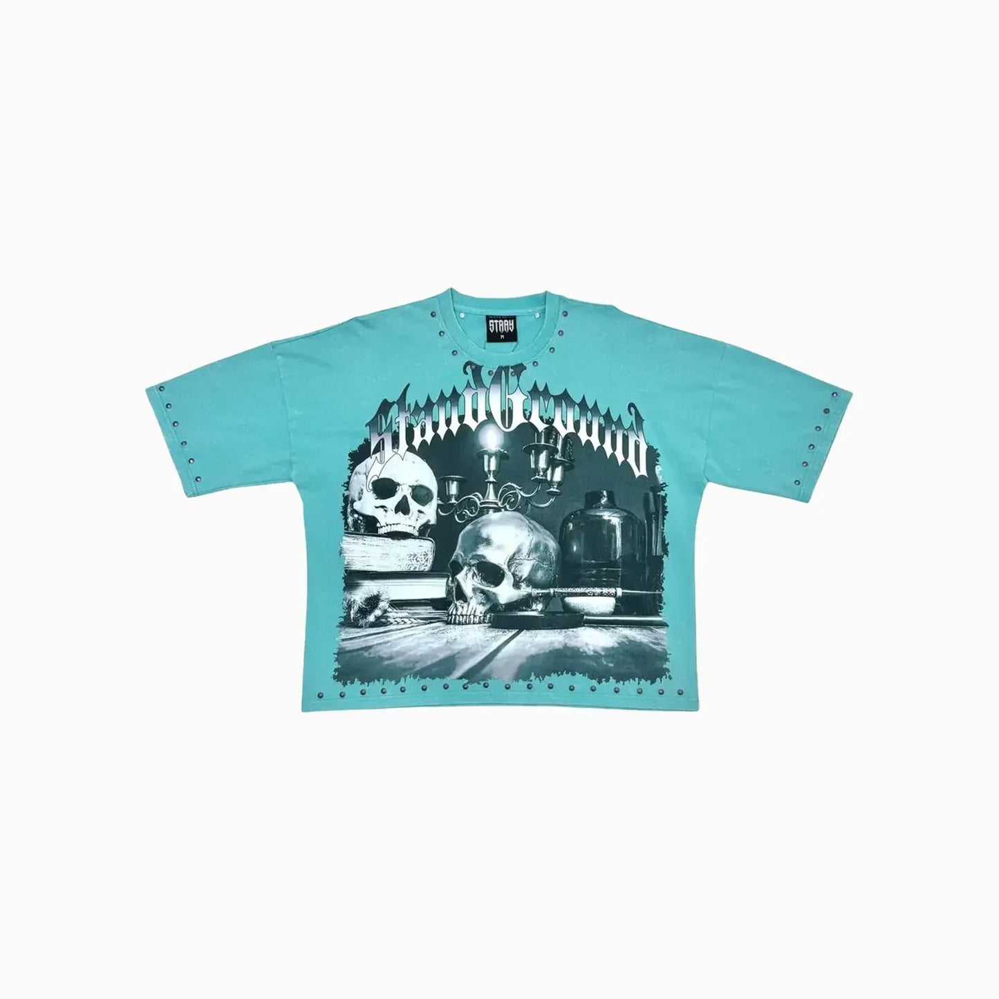 Men's Stand Proud Gothic Skull Graphic T-Shirt